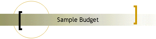 Sample Budget